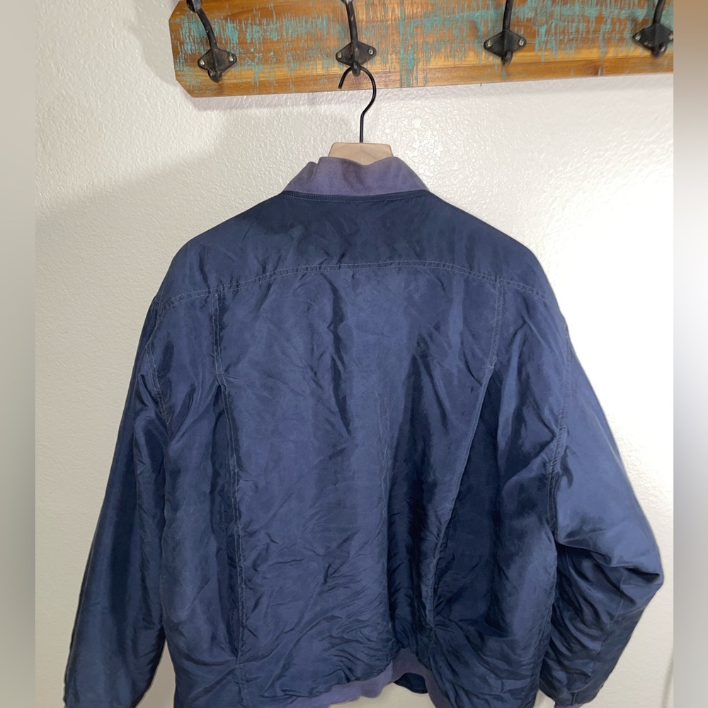 100% Silk Blue Jacket - image 4